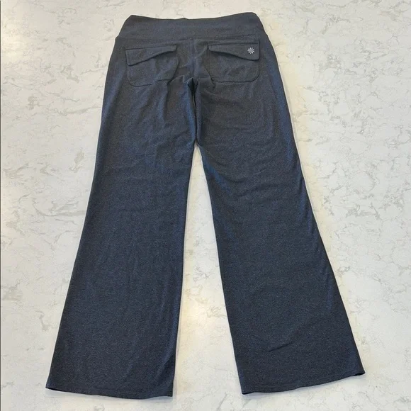 Athleta Fusion Flare Yoga Pants Women's Charcoal Medium Pants - Picture 3 of 14